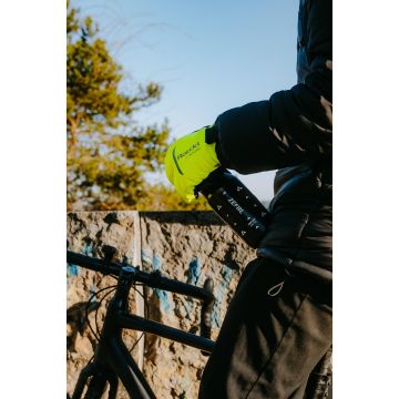 Roeckl Villach 3 Lobster Fluo Yellow lämmin MTB- ja gravel-pyöräilyhanska