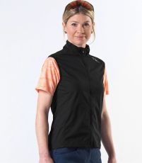 Löffler W Bike Vest CF WPM Pocket Black naisten kevyt ja tuulelta suojaava pyöräilyliivi