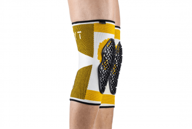 Seryt Flow Knee Protector polvisuoja white-gold maastopyöräilyyn ja pyöräilyyn
