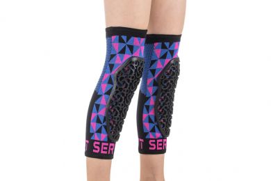 SERYT Youth Flow Knee Arlecchino Pink Blue lasten suojat polkuajoon