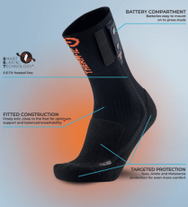 Therm-ic Ultra Warm Bike Socks S.E.T ja S-Pack 1200 akut paketti